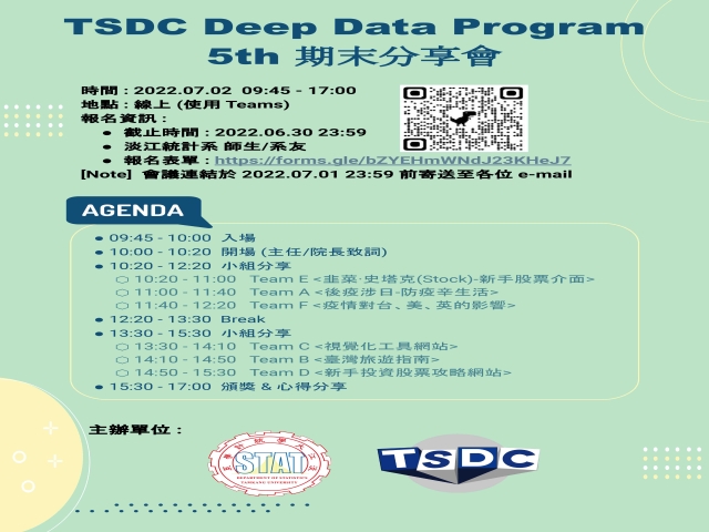 2022-07-02第五屆深度資料力培訓計畫期末成果發表會